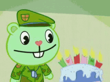 happy tree friends blow candles cake flippy