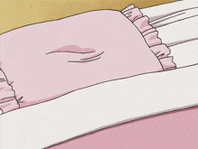 a girl with a towel on her head is sleeping in a bed