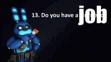 bonnie from five nights at freddy 's sitting on a table