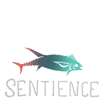 a drawing of a crocodile with the word sentience underneath it