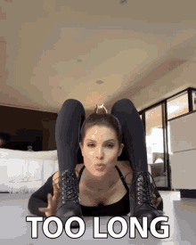 Too Long Amanda Cerny GIF - Too Long Amanda Cerny Yoga GIFs