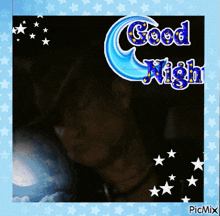 a picture of a man in a cowboy hat with the words good night