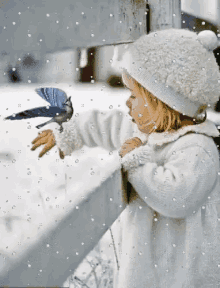 Girl Bird GIF - Girl Bird Snow GIFs