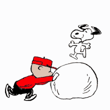snoopy making