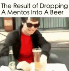 Mentos Beer GIF - Mentos Beer The Result Of Dropping Mentos Into Beer GIFs