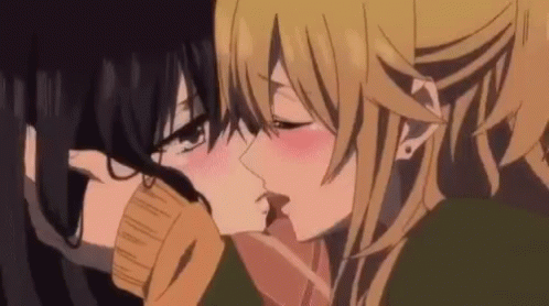 Girl Anime GIF - Girl Anime Kiss Anime - Discover & Share GIFs