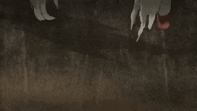 a close up of a monster 's face with sharp teeth and big eyes