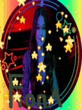 a picture of a girl with the name fona in the corner