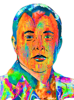 Elon Musk Elon Sticker - Elon Musk Elon Trippy Stickers