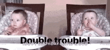 Double Trouble Twins GIF