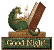 Good Night Dragon GIF - Good Night Dragon Read GIFs