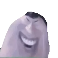a close up of a man 's face with a big smile on it