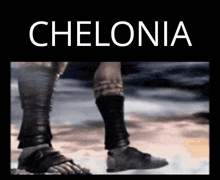 a picture of a person 's feet with the word chelonia on the bottom .