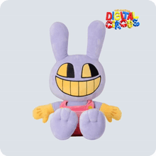 a purple stuffed animal with yellow teeth is sitting in front of a sign that says delta skates