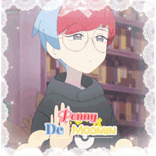 penny de moomin is a cartoon character with red hair and blue eyes