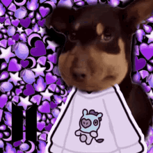 Dog Looking Purple Bts Dog Bts Cheeks GIF