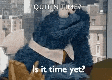 Is It Time Yet Cookie Monster GIF