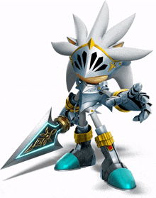 sir galahad silver the hedgehog sonic and the black knight sonic forces speed battle artwork