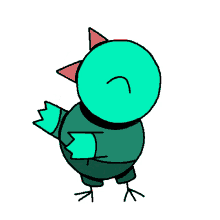 jared d weiss sticker greenish bird cute dance