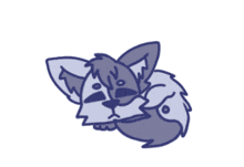 a cartoon drawing of a cat sleeping with the word zzz above it
