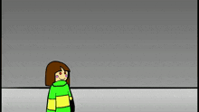 a cartoon of a person in a green and yellow costume with a green light coming out of their chest .