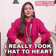 I Really Took That To Heart Amyra Dastur GIF - I Really Took That To Heart Amyra Dastur Pinkvilla GIFs