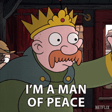 I'M A Man Of Peace King Zøg GIF - I'M A Man Of Peace King Zøg John Dimaggio GIFs