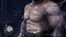 a video game screen shows a man 's torso and says contents at the top left