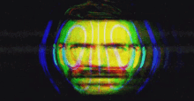 a blurry image of a man 's face with the word ohio written on it