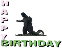 a picture of a monster with the words happy birthday