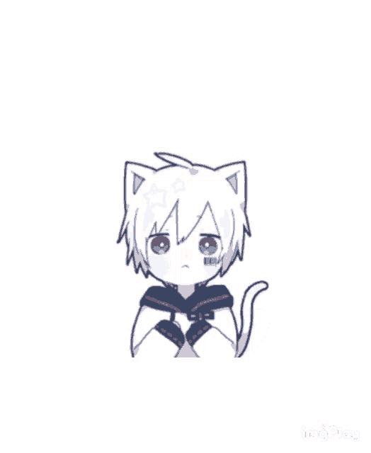 A watercolor painting of a beautiful anime catboy with | Stable Diffusion