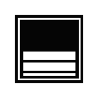 a black and white icon of a window with a white border .