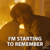 a netflix advertisement shows a man in a fire and says i 'm starting to remember