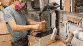 Sanding Wood Devin Montes GIF - Sanding Wood Devin Montes Make Anything GIFs