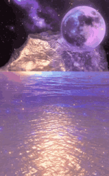 Fantasy Moon And Water GIF