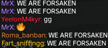 a screenshot of a chat between mrx and yeelomm4kyr