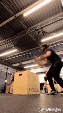 Box Jump Over Crossfit GIF