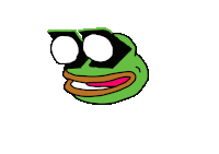 a cartoon frog wearing sunglasses and a mask on its face