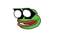 a cartoon frog wearing sunglasses and a mask on its face
