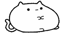 Fat Cat Bouncy Sticker - Fat Cat Bouncy Cartoon Stickers