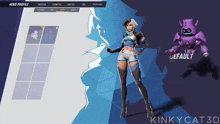 a screenshot of a video game called kinky cat 3d