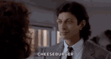 Hungry? GIF - Cheeseburger Jeff Goldblum GIFs