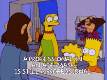 Simpsons Marge Simpson GIF - Simpsons Marge Simpson A Professional In An Ape Mask GIFs