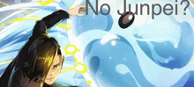 a picture of a man with the words " no junpei " above him