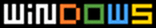 a blurred image of the word windows in different colors on a black background