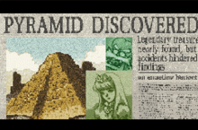 a newspaper article about a pyramid being discovered