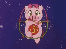 super pig kassie carlen karin running in space