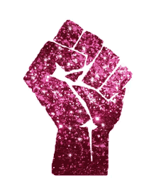 resist stronger together glitter fist clenched