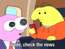 Dude Check The News Charlie GIF - Dude Check The News Charlie Pim GIFs