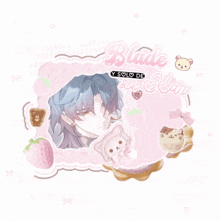 a sticker with a picture of a boy and the words blade y solo de you